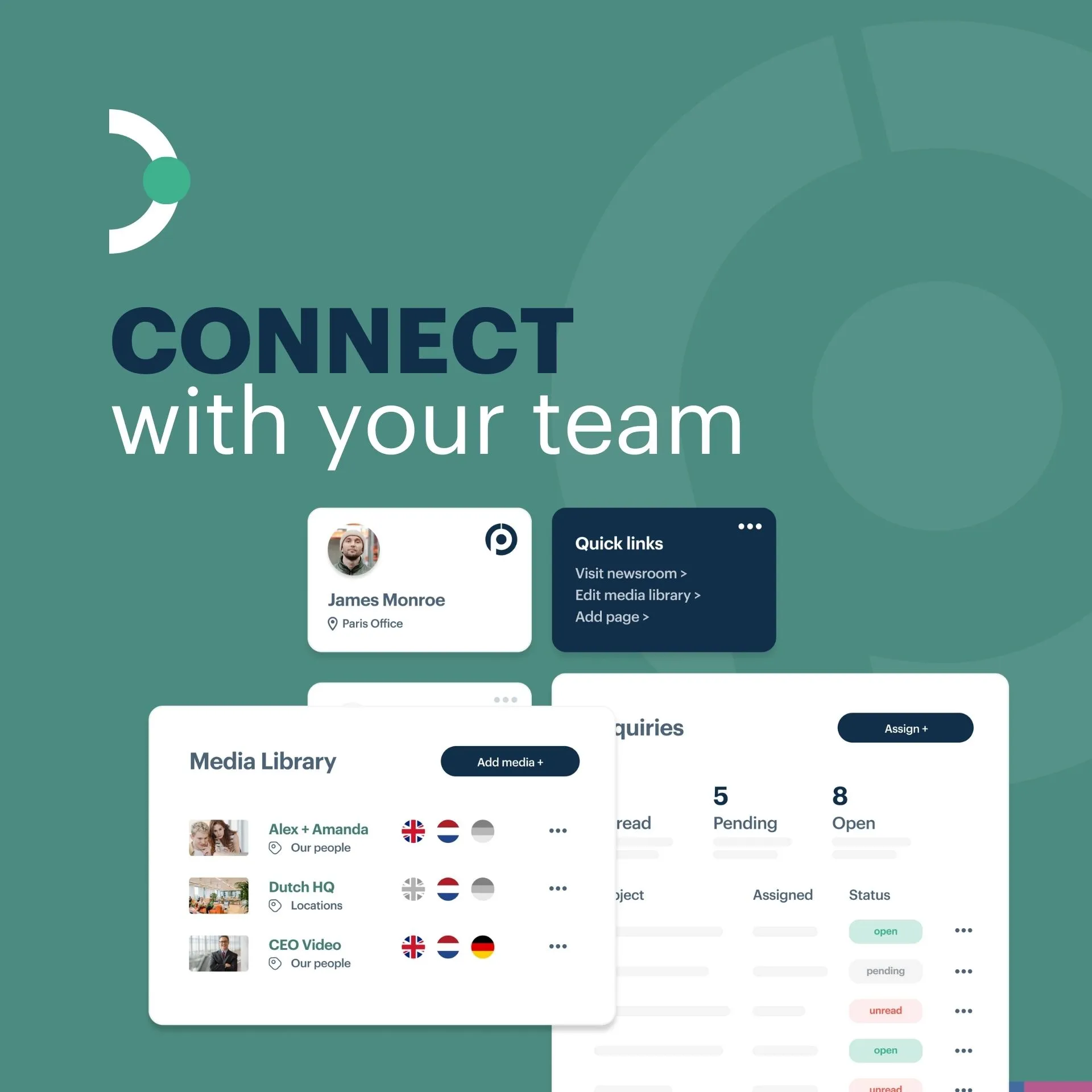 connect with your team square with product examples